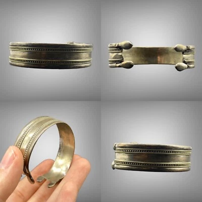 Très ancien bracelet romain ancien en argent massif de 300 ans - Photo 1/4