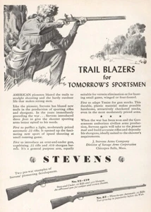 1944 Stevens Arms: Trail Blazer for Tomorrows Sportsmen Vintage Print Ad - Picture 1 of 1