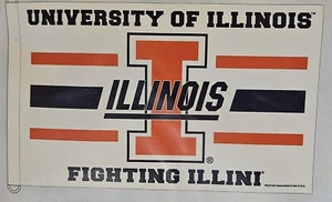 University of Illinois Fighting Illini 3' X 5' Banner Flag Wincraft - Picture 1 of 2