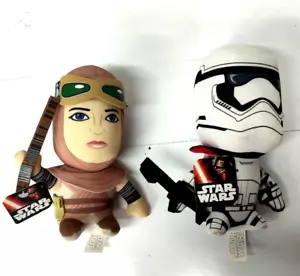2 Peluche Star Wars Disney Rey Il Risveglio della Forza e Stormtrooper con etichette - Foto 1 di 16