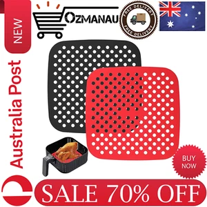 Reusable Air Fryer Liners,Kiwinvou Non-Stick Silicone Air Fryer Basket Mats | AU - Picture 1 of 6