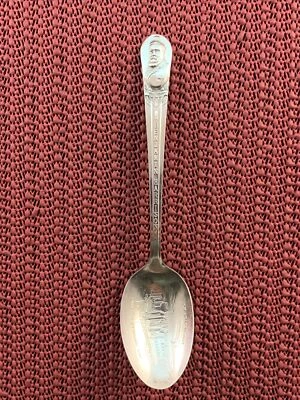 Cuchara de recuerdo Benjamin Harrison Wm Rogers International plata panamericana Foto 1 de 4