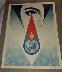 Shepard Fairey "Tear Flame" Kunstdruck Poster Obey Giant Limited Edition - Bild 1 von 5