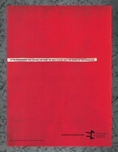 Entertainment Consumers Association Fight Back Print annuncio arte vintage A 2007 - Foto 1 di 1