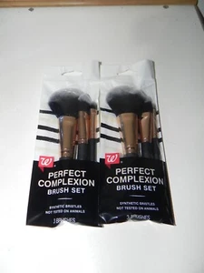 2 Sets Perfect Complexion Brush Sets (3 brushes each) Synthetic Bristles - Picture 1 of 4