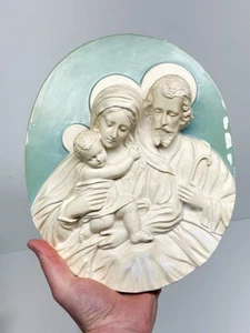 Antikes Franziskanerkloster Brookline Messe Wandrelief Jesus Maria Josef - Bild 1 von 13