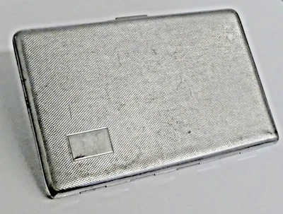 Large Silver Plated Slim Vintage Card Cigarette Case made in England - Image 1 of 4