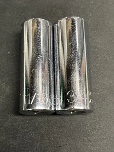 Vintage JC Penney 3/8” Dr 6 Pt Deep Sockets - 3/4 & 11/16”, 3336 & 3335, USA - Picture 1 of 4