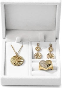 Papten Schmuck Organizer Weicher Samt Aufbewahrung für Ringe Halskette Ohrringe - Bild 1 von 4