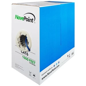 CABLE Ethernet red sólida cat6 1000 ft utp cable a granel 550 mhz 23 AWG LAN AZUL - Imagen 1 de 3