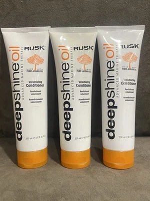ACONDICIONADOR VOLUMINIZADOR RUSK DEEPSHINE OIL CON ACEITE DE ARGÁN PARA EL CABELLO 8,5 OZ - PAQUETE DE 3 Foto 1 de 4
