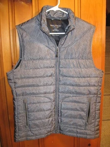 NAUTICA Down Packable Puffer Vest Men Gray Lightweight SIZE SMALL MENS - Picture 1 of 3