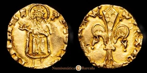 Corona de Aragón. Pedro III (1336-1387). 1/2 florín. Valencia. (Cru-394). Au. - Bild 1 von 3