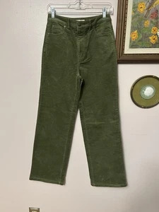 Boden Corduroy Green Pants Straight Leg 4R 98% Cotton New Green Earth - Picture 1 of 7