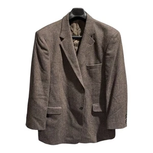 Stafford Herren Blazer Reine Schurwolle Fischgrät Braun Größe 48R - Bild 1 von 10