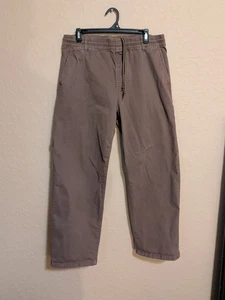 Pacsun Mens baggy Cargo Pants Size Large brown drawstring cotton spandex - Picture 1 of 12