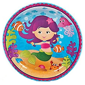Mermaid Paper Plates Tropical Mermaids Party Disposable Lunch Dinner Pack of 8 - Picture 1 of 3