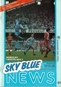 COVENTRY CITY v MANCHESTER UNITED MAN UTD LEAGUE DIVISION 1 1987/88 - Picture 1 of 1