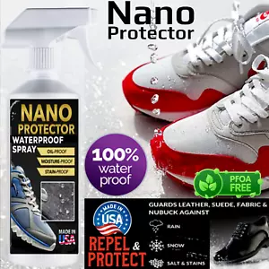 SHOE PROTECTOR SPRAY WATER REPELLENT SUEDE, LEATHER, NUBUCK, TEXTILE, FABRIC - Picture 1 of 13