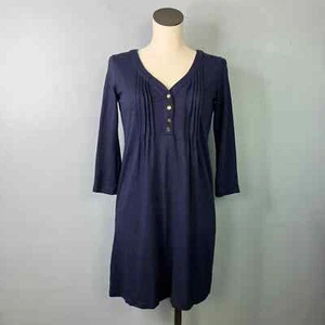 Lilly Pulitzer Amberly Pintuck T-Shirt Mini Dress in True Navy Women's Size XS - Picture 1 of 16