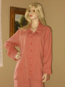 FLAX '07 Spring ROUGE Artsy Linen HIDE & SEEK Flared Jacket M/L NEW - Picture 1 of 2