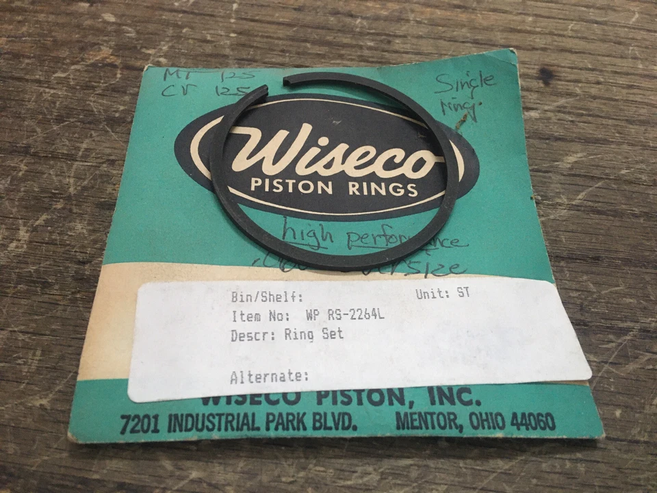 Anillo de pistón Honda MT125, CR125, Wiseco .060 AHRMA de gran tamaño Foto 1 de 1