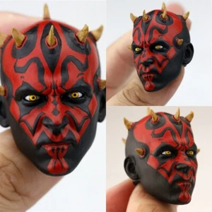 1/6 Darth Maul Clone Wars Head Carved Model Fit for 12'' Hot Toys Action Figure - Picture 1 of 9