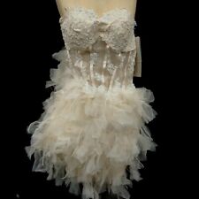 NWT Honey summer Wedding Dress ragdoll tulle corset Front Short back long sz0