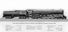 Great Northern Steam Locomotive 2552 Builder Drawing photo Spec Sheet 4-8-4     