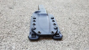 Custom Kydex sheath for the ESEE-3, pancake style, Molle-loks (Bk) - Picture 1 of 12