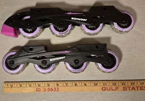 Schwinn Replacement 2.5" Rollerblade Wheels w/ Frame Inline Skates & Brake Pink - Picture 1 of 10