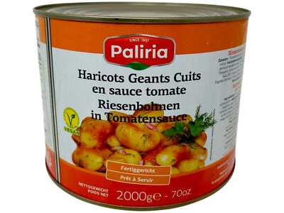 Paliria Giant Beans in Tomato Sauce 2000g Canned Stock Bean (9 EUR/KG) - Image 1 of 3