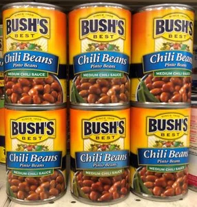 6 CANS Bush's Best Pinto Beans in Medium Chili Sauce 16 oz Can Bushs - Picture 1 of 5