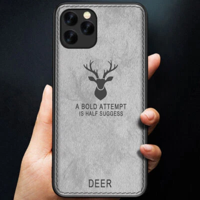 Matte ShockProof Elk Deer Phone Case For iPhone 15 14 13 12 11 Pro Max XR 8 7 SE - Image 1 of 4