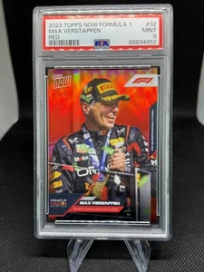 2023 Topps Now F1 Max Verstappen #32 Hungary GP Red /99 PSA 9 Red Bull - Picture 1 of 2
