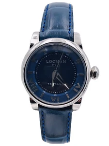 Orologio Locman Toscano Ref595BL/770 Acciaio Pelle 33mm Scontatissimo Nuovo - Foto 1 di 7