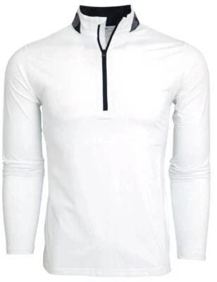 Greyson Men's Guild Sport Golf Performance 1/4 Zip Pullover White - Image 1 of 3