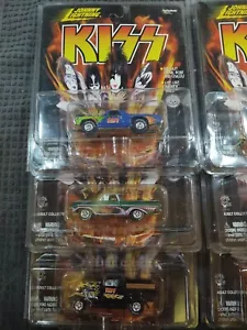 1999 johnny lightning "White Lightning" Kiss Trucks Set"Mint" In Protective Case - Picture 1 of 12
