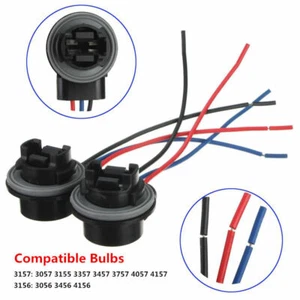 2x Turn Signal Front Parking Light Bulb Socket 3157 For 1999-2004 Ford Mustang - Picture 1 of 4