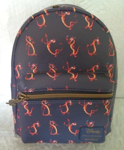 Mini mochila nueva con etiquetas Disney/Loungefly - Mulan Mushu Roses - Imagen 1 de 4