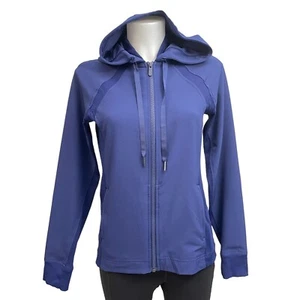 Lululemon Mujer Azul Cremallera Completa Luon Sudadera con Capucha Chaqueta Ligera Elástica talla 4 - Imagen 1 de 7