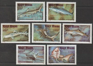 1991 Vietnam Stamps Sharks Scott # 2236-2242 MNH - Picture 1 of 1