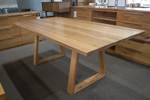 Bicheno - 2000mm Dining Table - Solid Tasmanian Oak - Australian Made - Picture 1 of 4