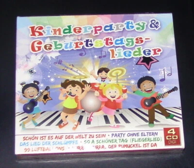 KINDERPARTY & GEBURTSTAGSLIEDER 4 CD DIGIPAK SCHNELLER VERSAND NEU & OVP - Bild 1 von 3