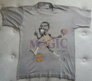 Vintage 80s Magic Johnson Caricature Salem Sportswear Child's T-shirt (S) - Picture 1 of 3