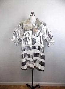 BEREK Silver and White Coat Jacket XXL - Picture 1 of 6