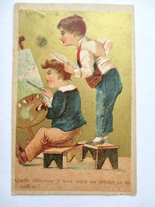 01 Chromo Cordonnerie Auguste Bénech à Toulouse. Devinette. Peintre, Coiffeur - Picture 1 of 2
