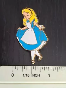Vintage RARE 2002 Alice In Wonderland Alice Curtsying Enamel Pin - Picture 1 of 6