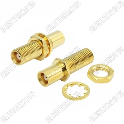 5 Pieces MCX Female Jack to MCX Female Jack Bulkhead With Nut Mount RF Adapter - Image 1 of 4