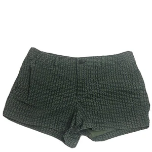 GAP Green Blue Geometric Women's Size 10 Mid Rise Stretch Summer Shorts 3'' - Picture 1 of 7